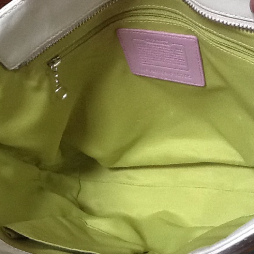 Authentic Coach Hampton Multicolored Striped Purse - image 4